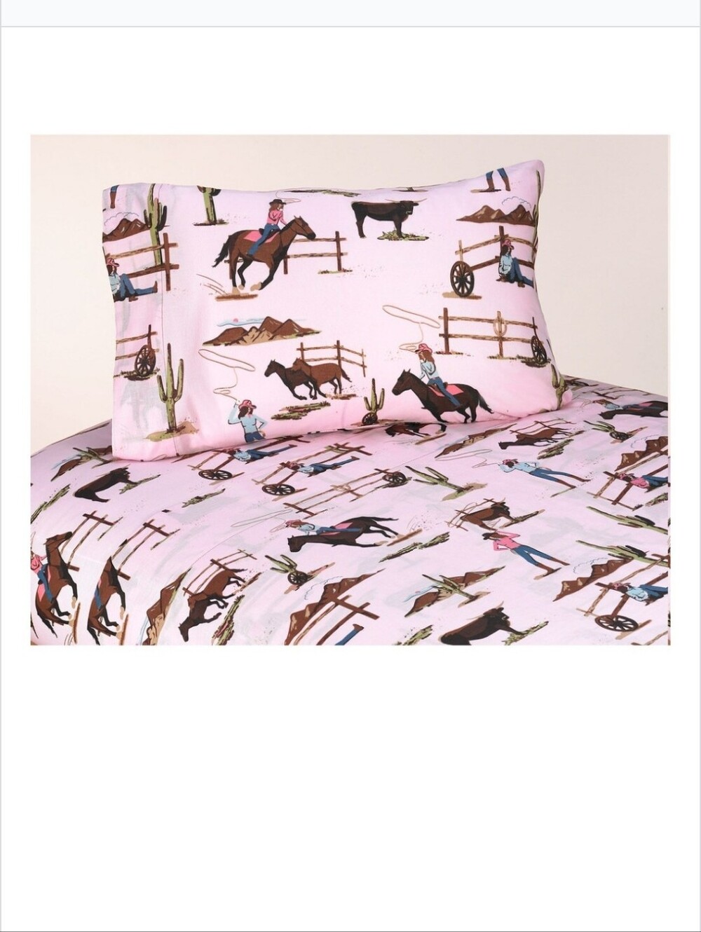 Sweet JoJo Designs Hot Pink Western Cowgirl Twin Bedding